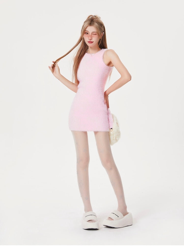 Soft Plush Sleeveless Dress