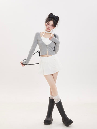 Halter Layered Cardigan