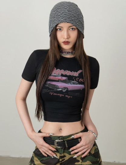 Pink Cadillac Vintage Baby Tee