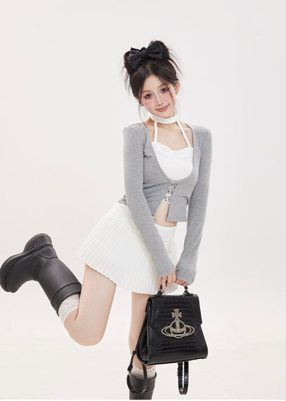 Halter Layered Cardigan