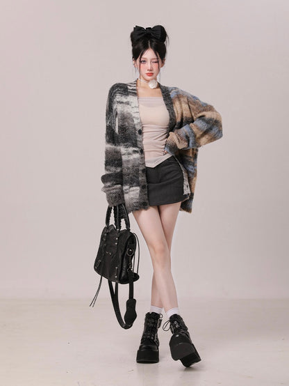 Autumn Striped Sweater Cardigan