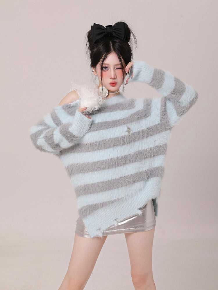 Destroyed Striped Sweater