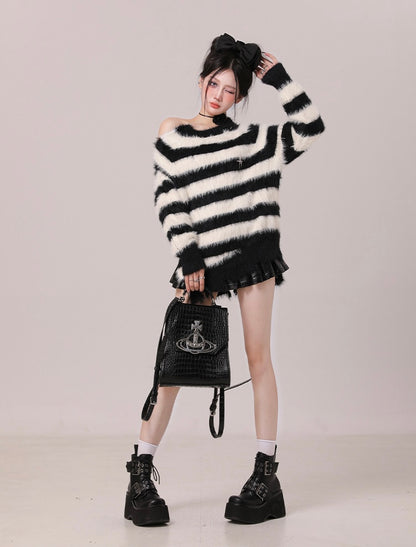 Destroyed Striped Sweater