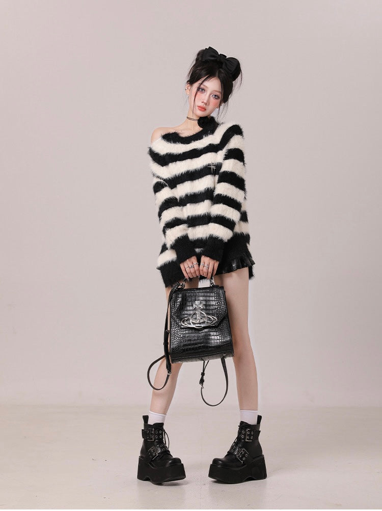 Destroyed Striped Sweater