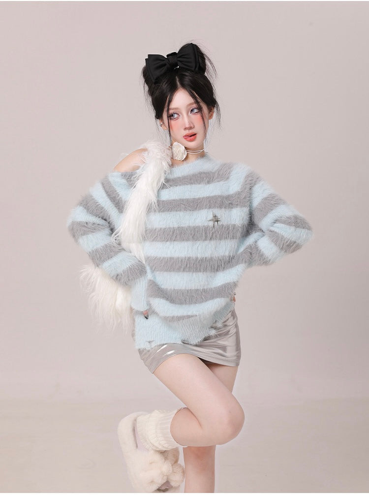 Destroyed Striped Sweater