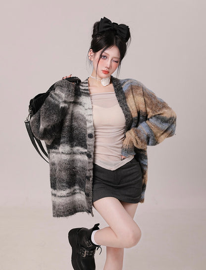 Autumn Striped Sweater Cardigan