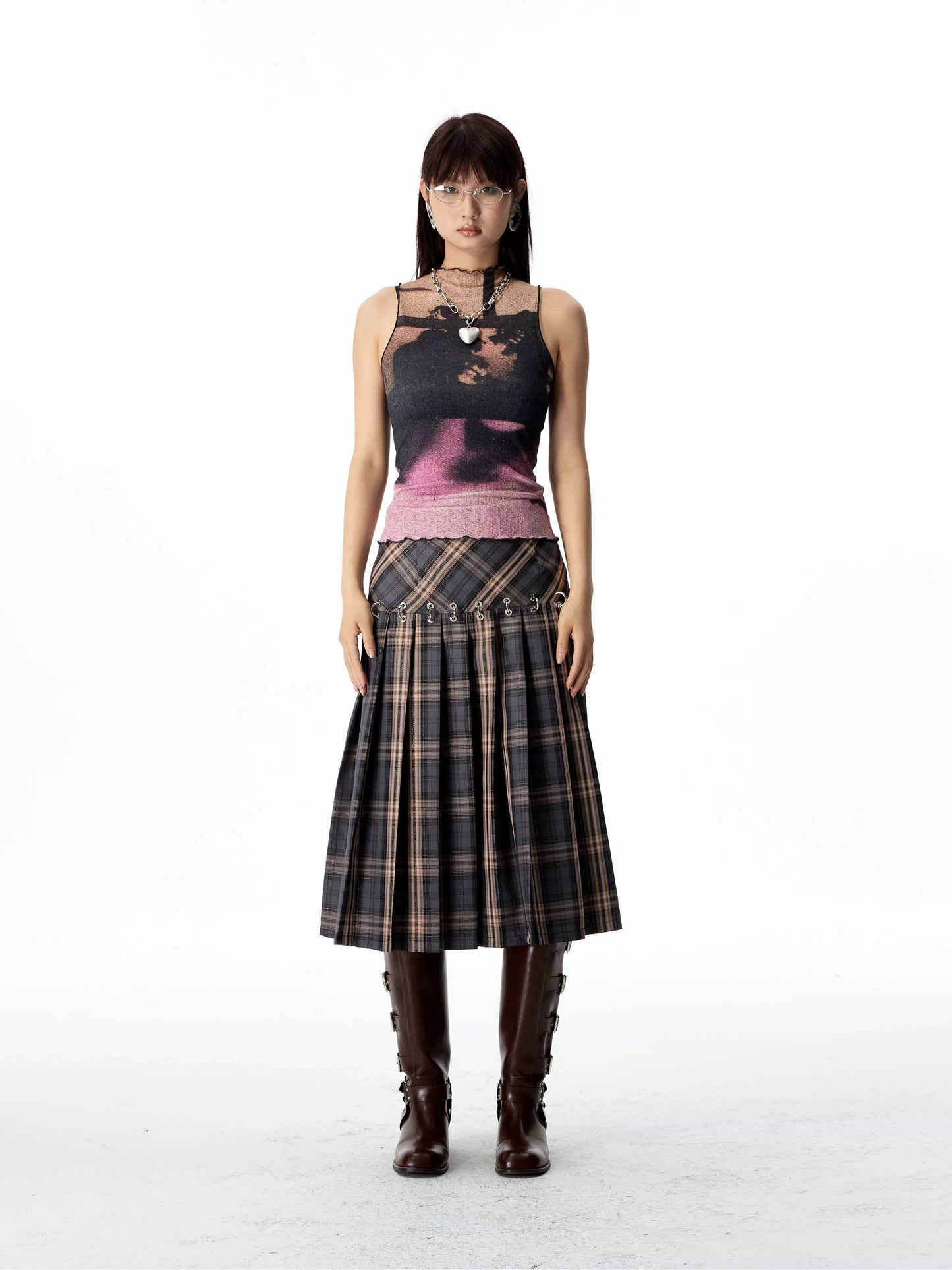 Pink Gradient Sleeveless Top