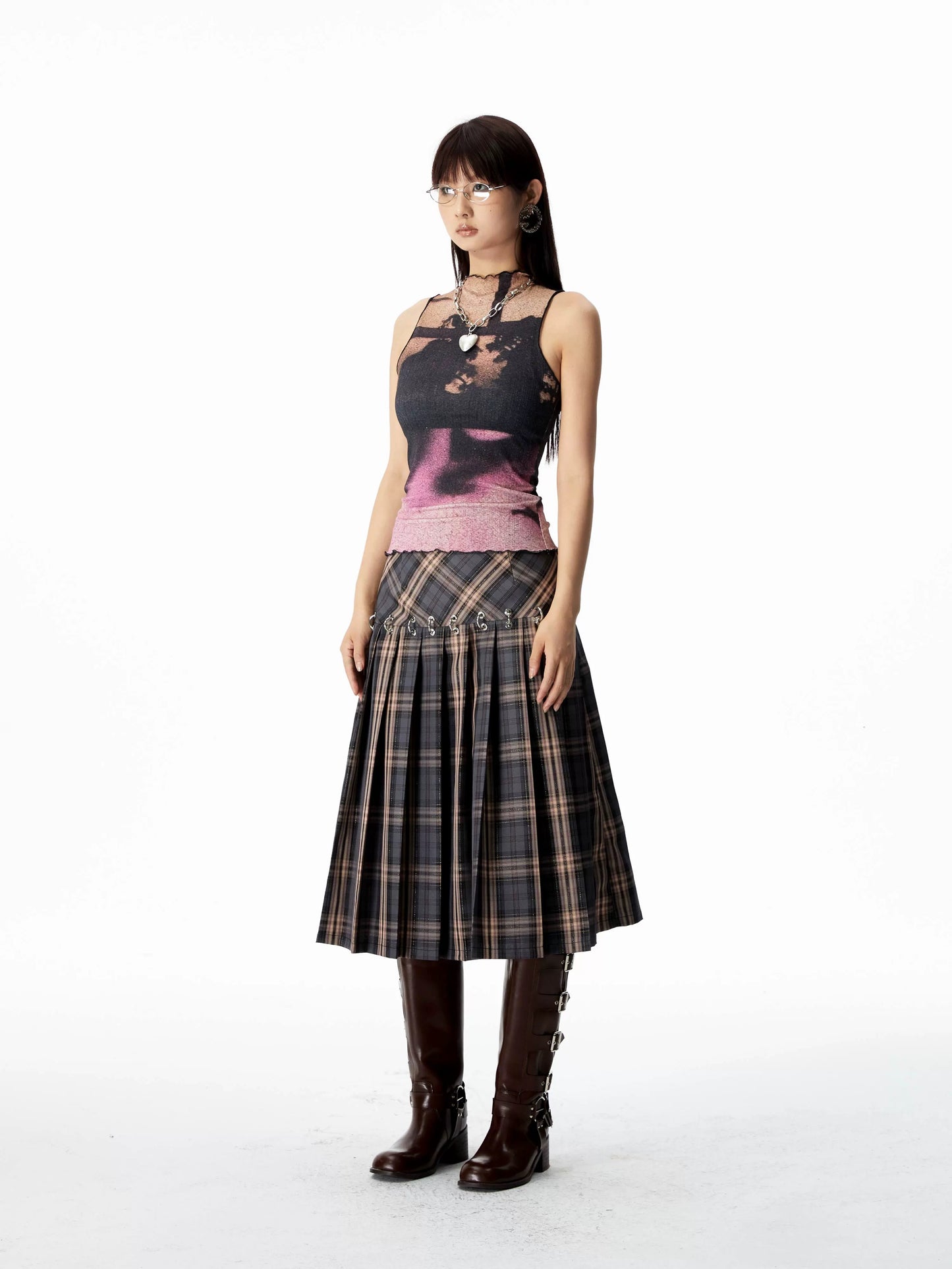 Pink Gradient Sleeveless Top