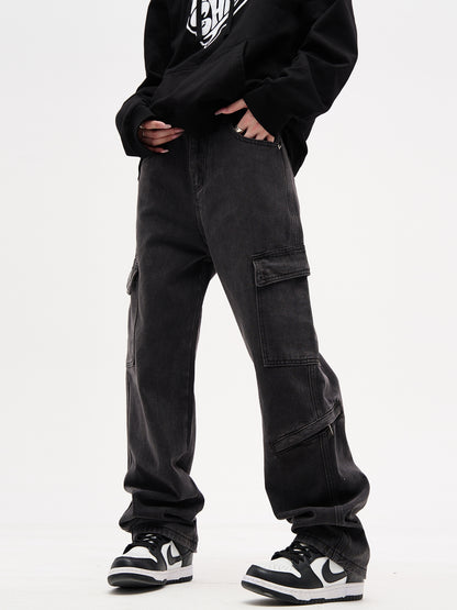 Black Cargo Jeans
