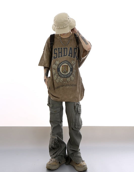 Streetwear Ash Darkness Vintage Wash T-Shirt