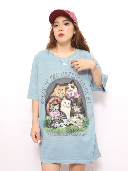 Kitty Garden Graphic T-Shirt