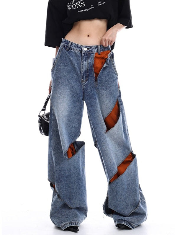 Slashed Deconstructed Jeans
