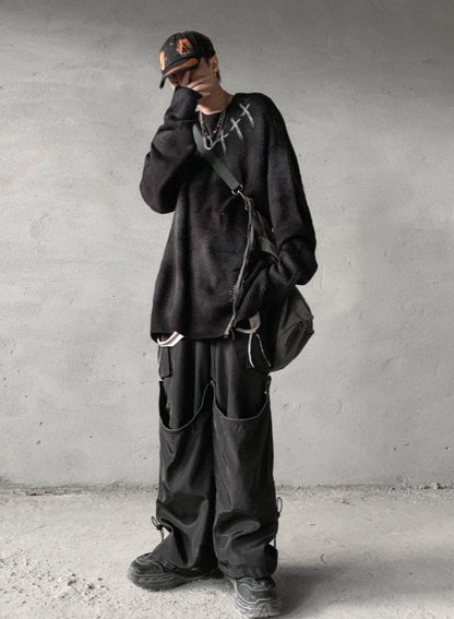 Streetwear Grunge Aesthetic Crosses Sweater