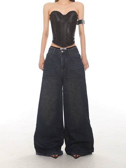 Ultra Wide Leg Denim Jeans