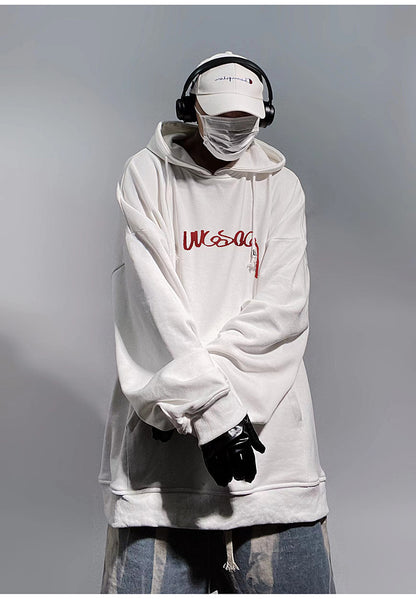 Deconstructed Graffiti Vintage Patch Hoodie