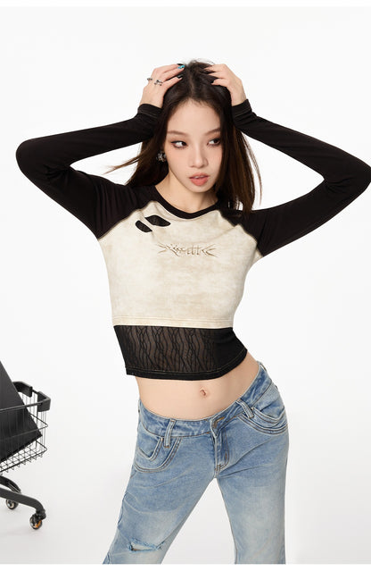 Vintage Raglan Long Sleeve Top