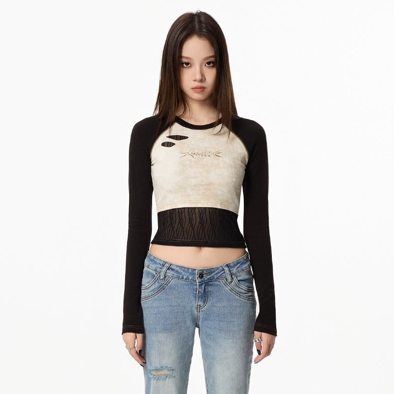 Vintage Raglan Long Sleeve Top