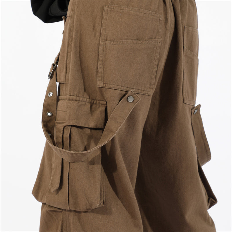 Suspender Strap Cargo Pants