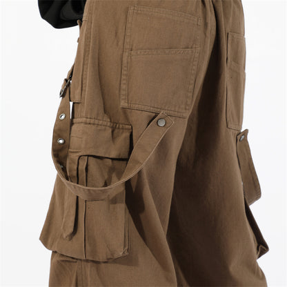 Suspender Strap Cargo Pants
