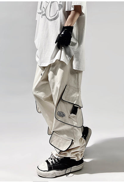 Techwear Stormtrooper Wide Leg Utility Cargo Pants