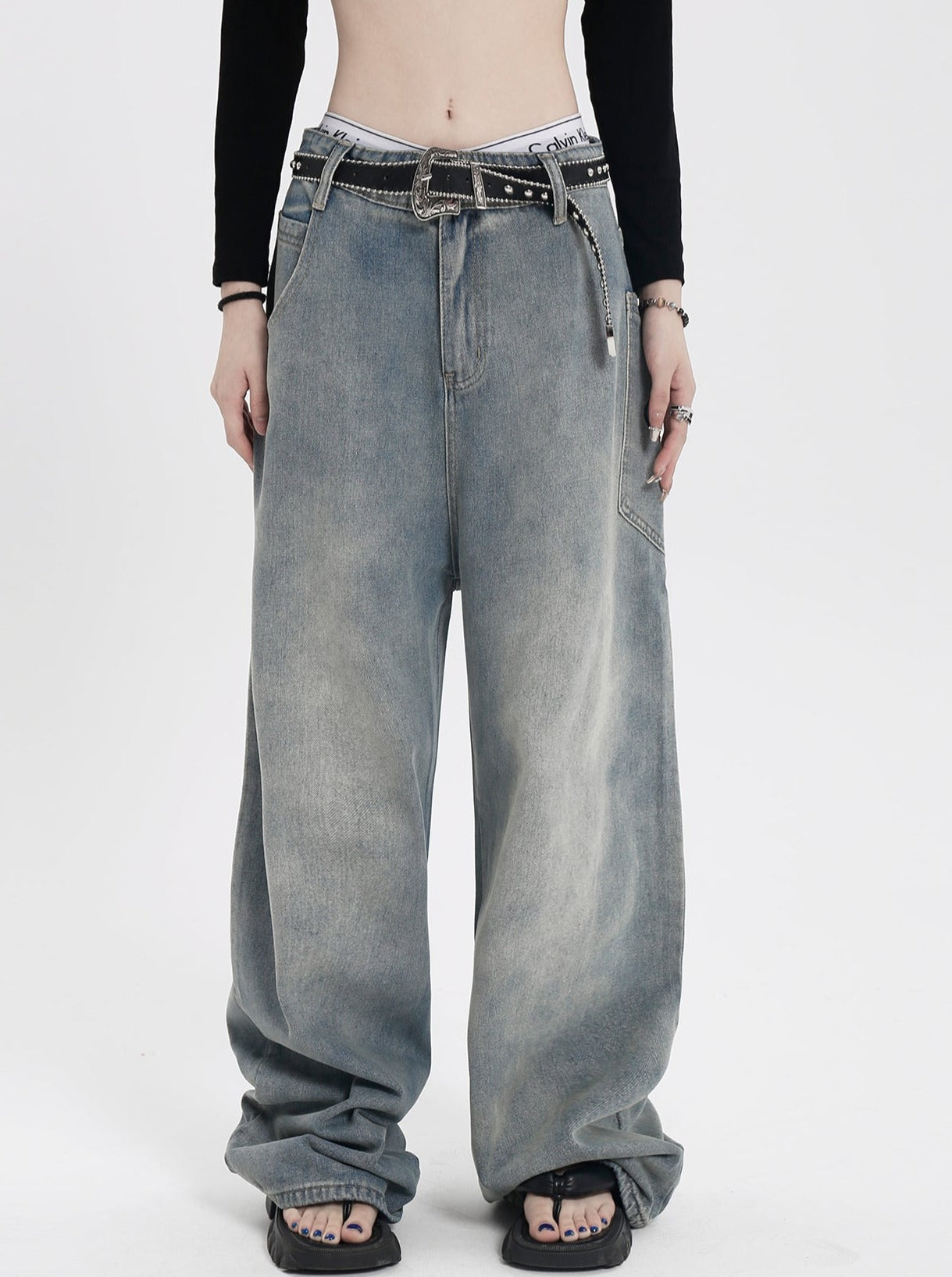 Washed Baggy Jeans – LATENITEX