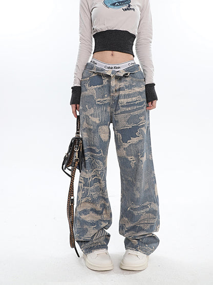 Painted Relaxed Fit Jeans