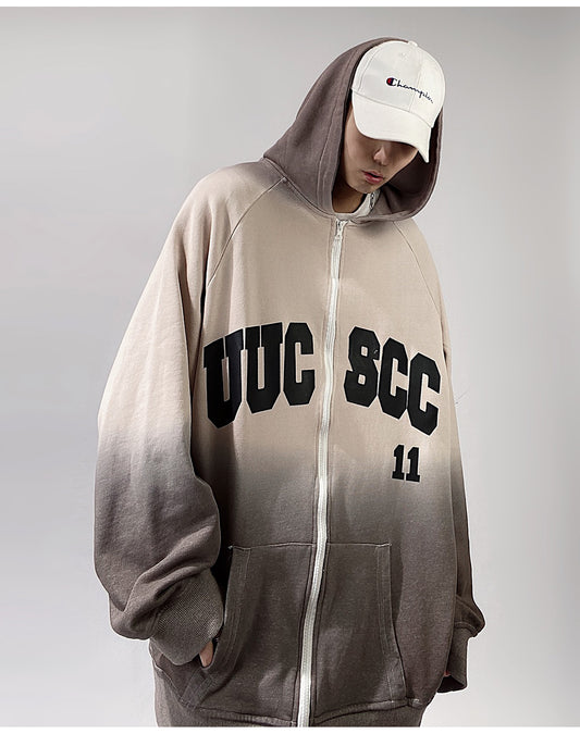 Uc Oversized Gradient Zip Hoodie