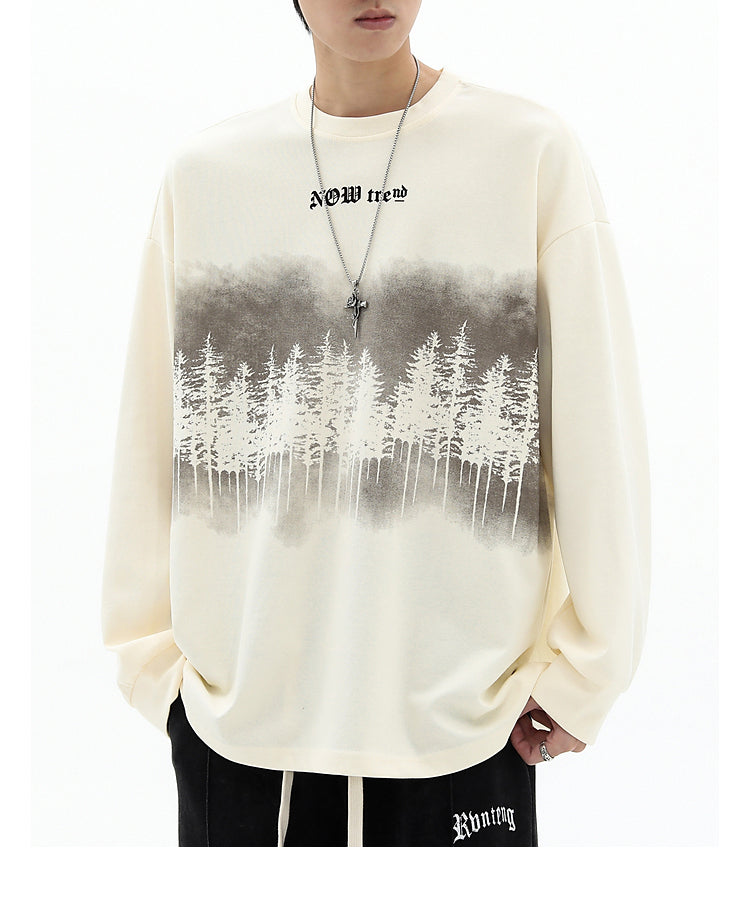 Forest Haze Graphic Long Sleeve Top
