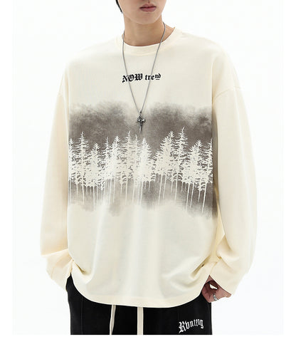Forest Haze Graphic Long Sleeve Top