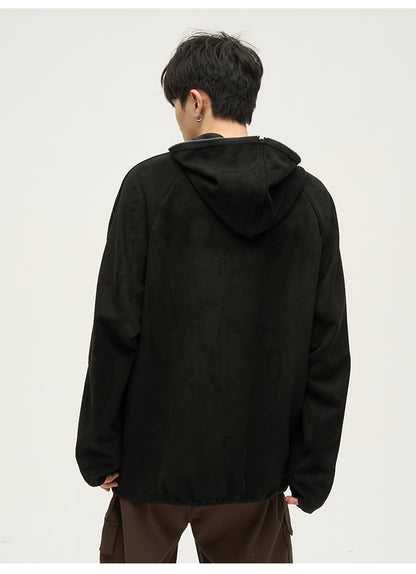 Techwear Side Zip Collar Hoodie