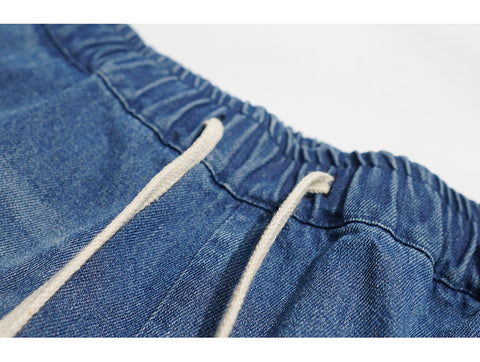 Deconstructed Knee Baggy Jeans