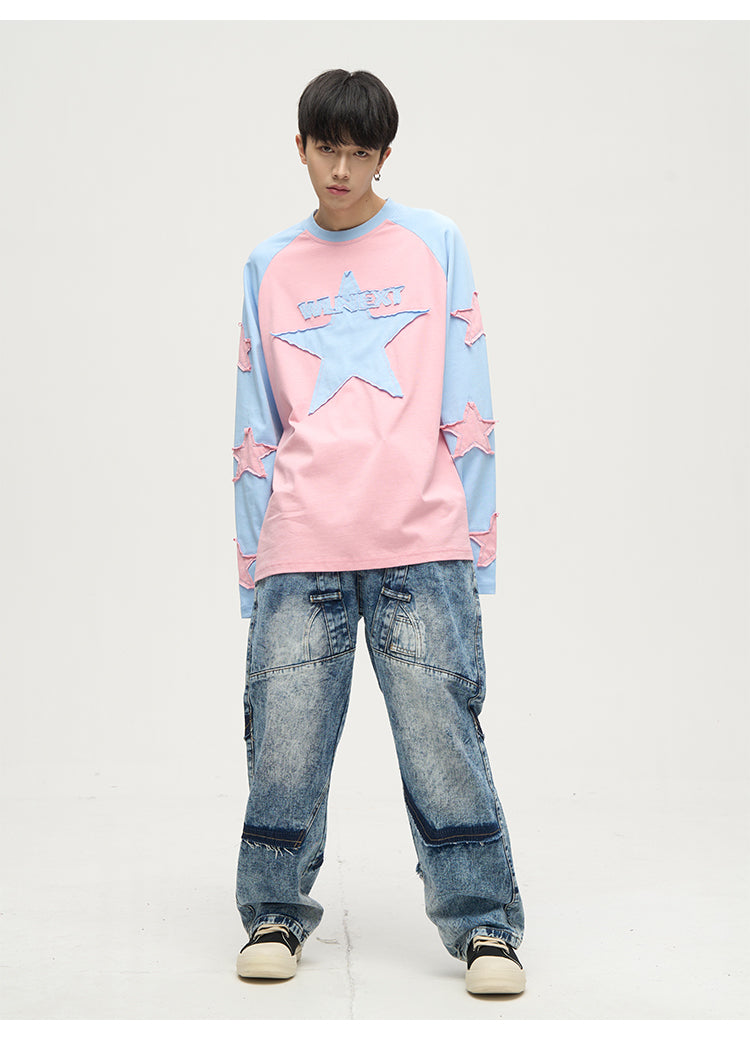 Star Raglan Long Sleeve Top