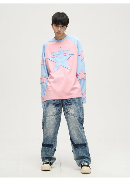 Star Raglan Long Sleeve Top