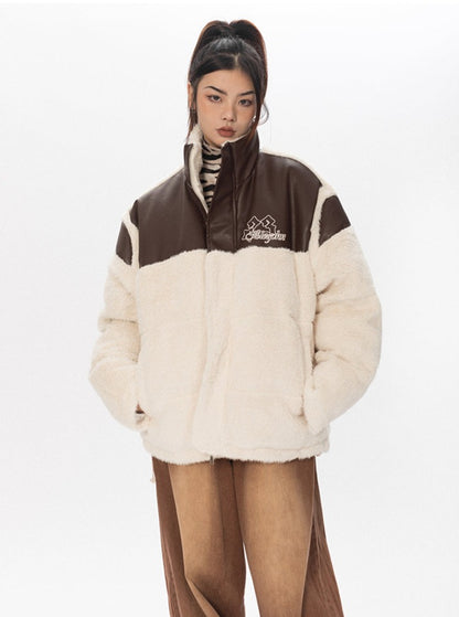 Plush Fur Pleather Jacket