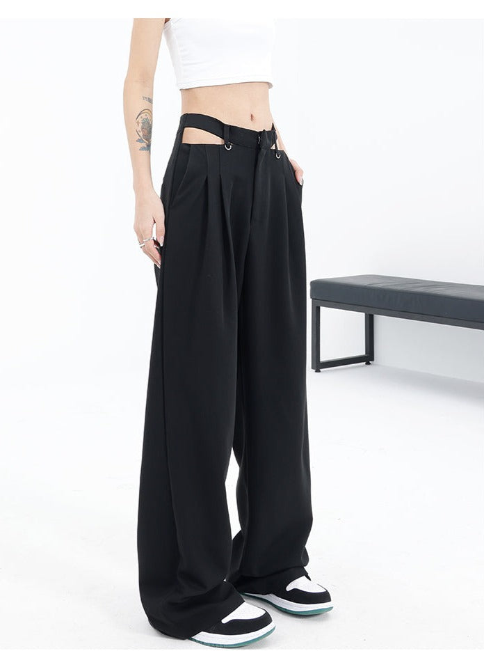Hip Cutout Relaxed Fit Pants
