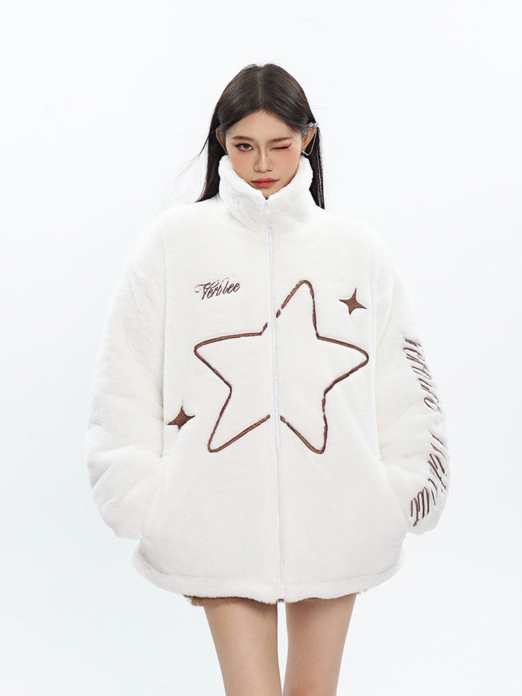 Star Plush Fleece Jacket