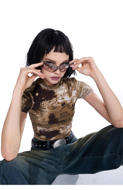 Mesh Cropped Tee