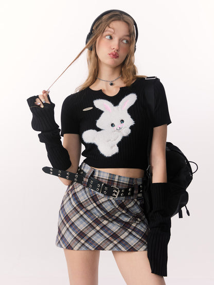 Knit Bunny Top with Sleeves