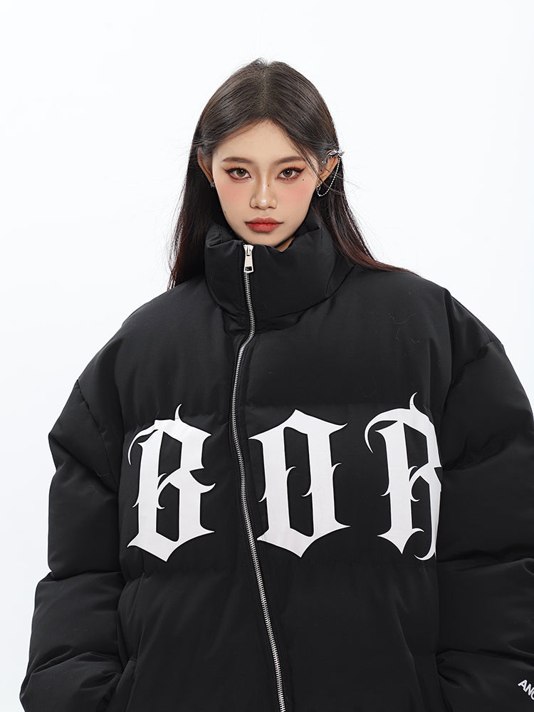Goth Streetwear BOR Puffer Jacket