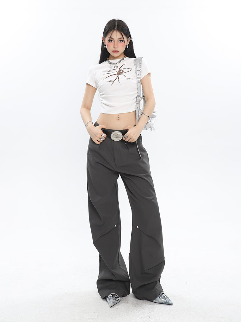 Relaxed Pin Pleated Pants