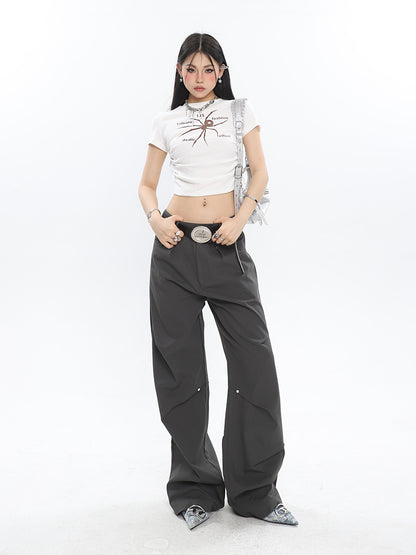 Relaxed Pin Pleated Pants