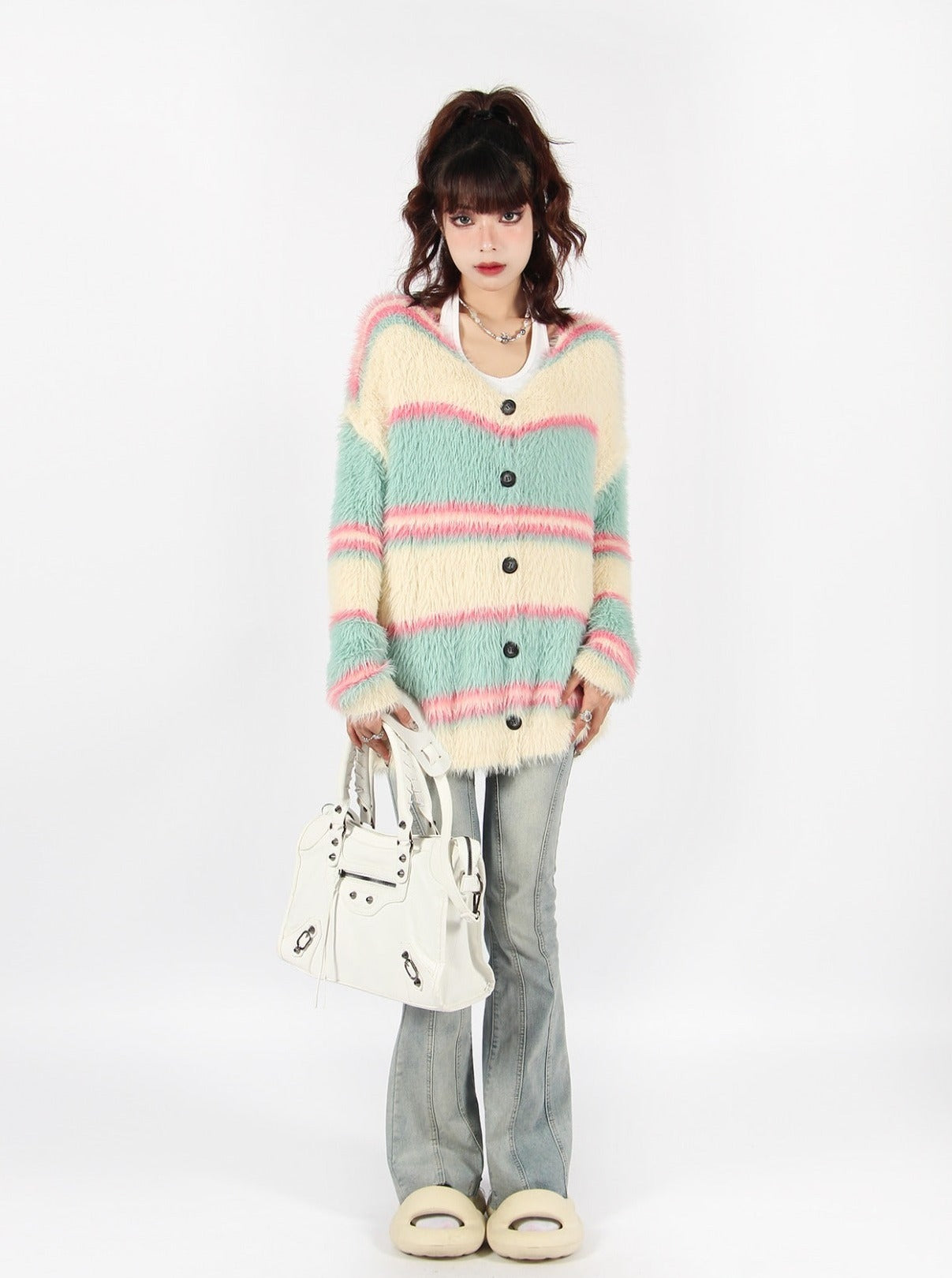 Pastel Striped Cardigan