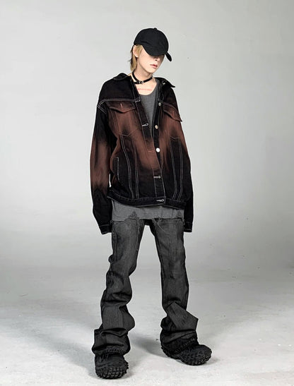 Graffiti Spray Denim Jacket