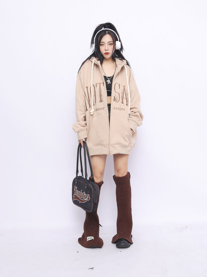 Not Sad Embroidered Hoodie