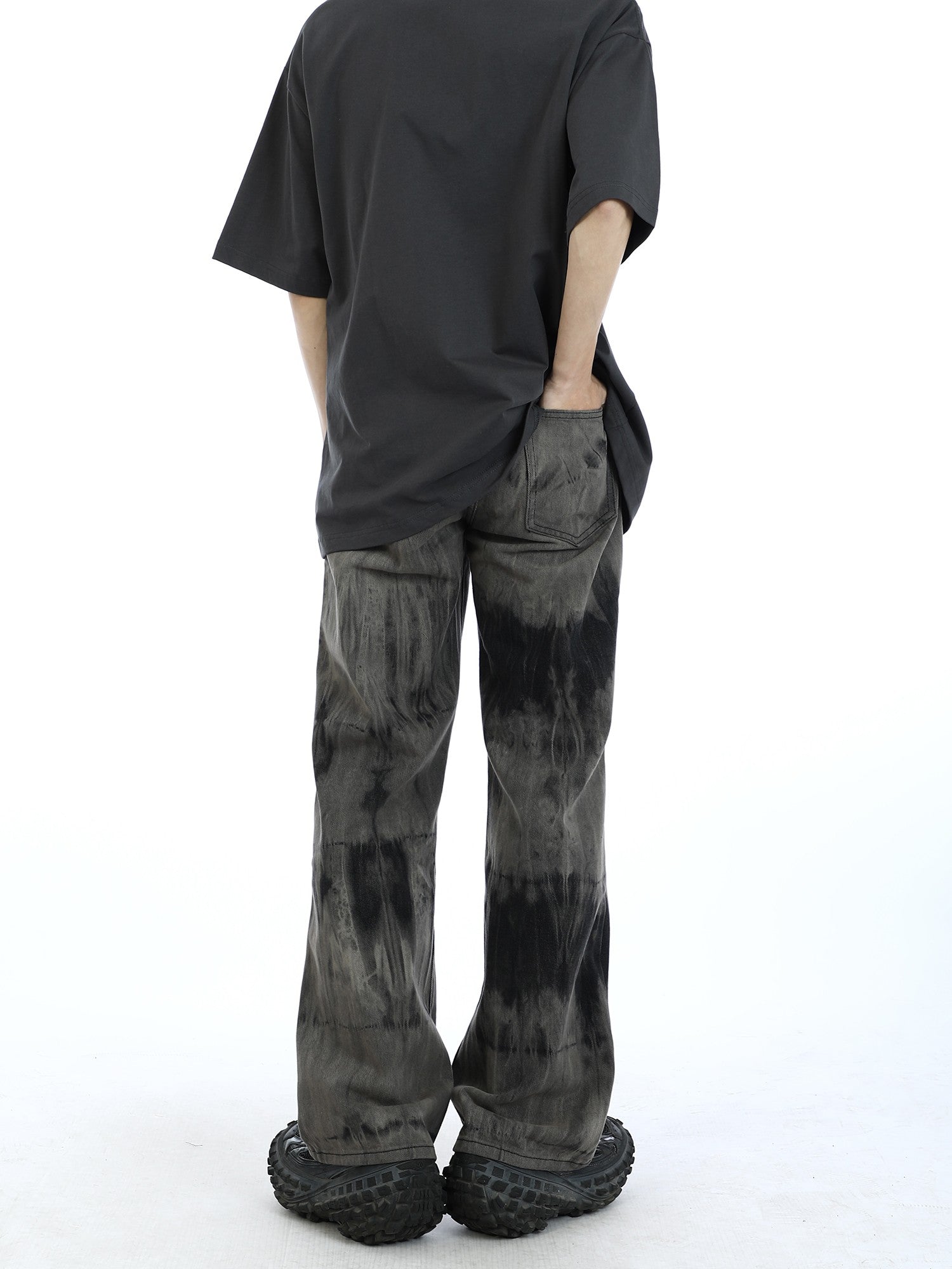 Tie-Dye Gradient Flared Jeans