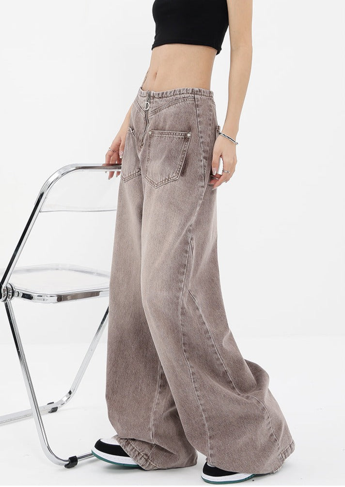 Washed Wide Leg Jeans