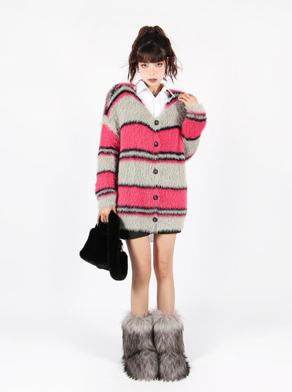 Pastel Striped Cardigan