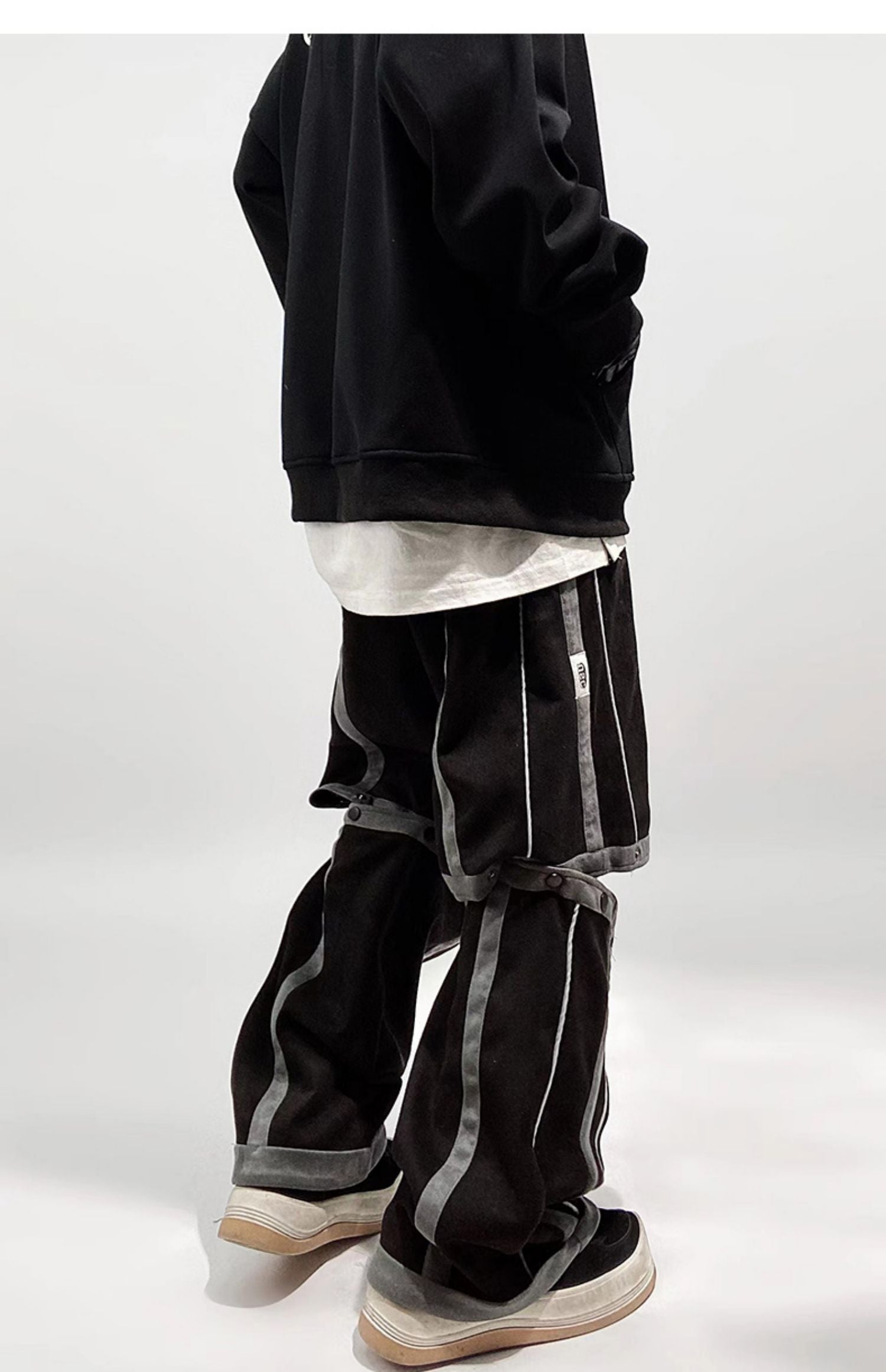 Streetwear Contrast Tear Away Sweatpants
