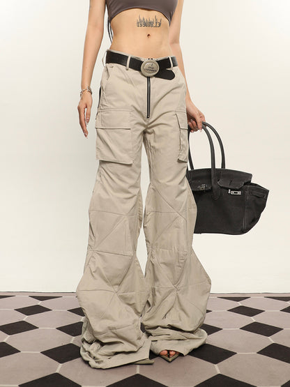 Diamond Flared Cargo Pants