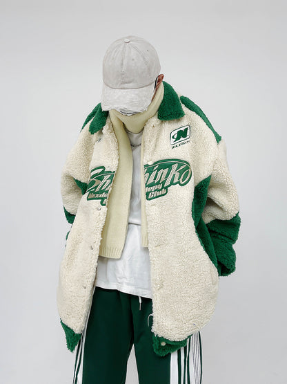 Sherpa Fleece Oversized Bomber Jacket